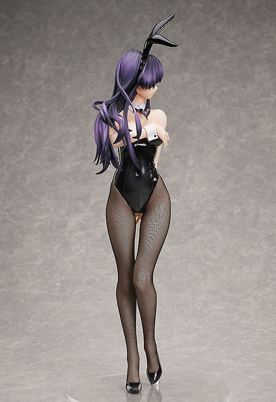 Full-body view of the Shoko Komi Bunny Version figure from a low angle, highlighting her legs