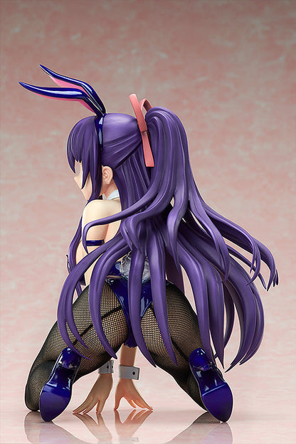 Date A Live Tohka Yatogami bunny figure in purple bunny suit and fishnet stockings rear view