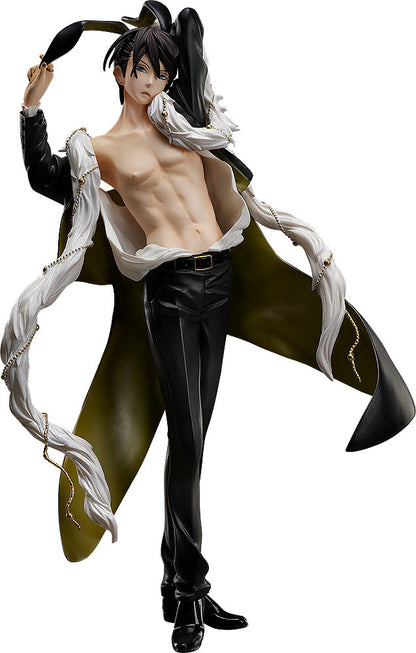Dakaretai Otoko 1-i ni Odosarete Imasu Takato Saijo figure in black suit and white fur draped over his shoulders