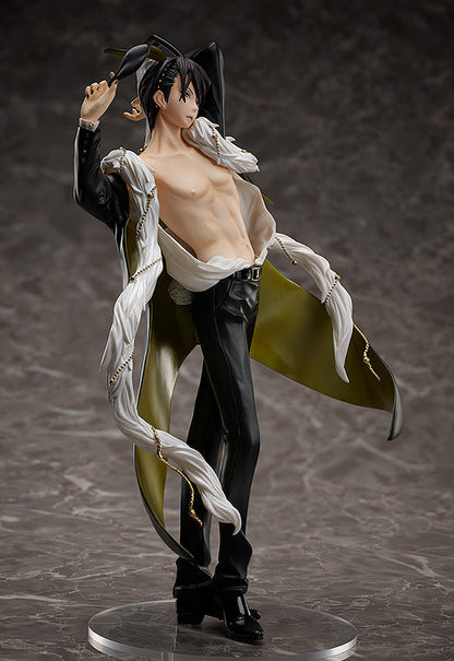 Dakaretai Otoko 1 I ni Odosarete Imasu Takato Saijo figure in black suit and white draped fabric