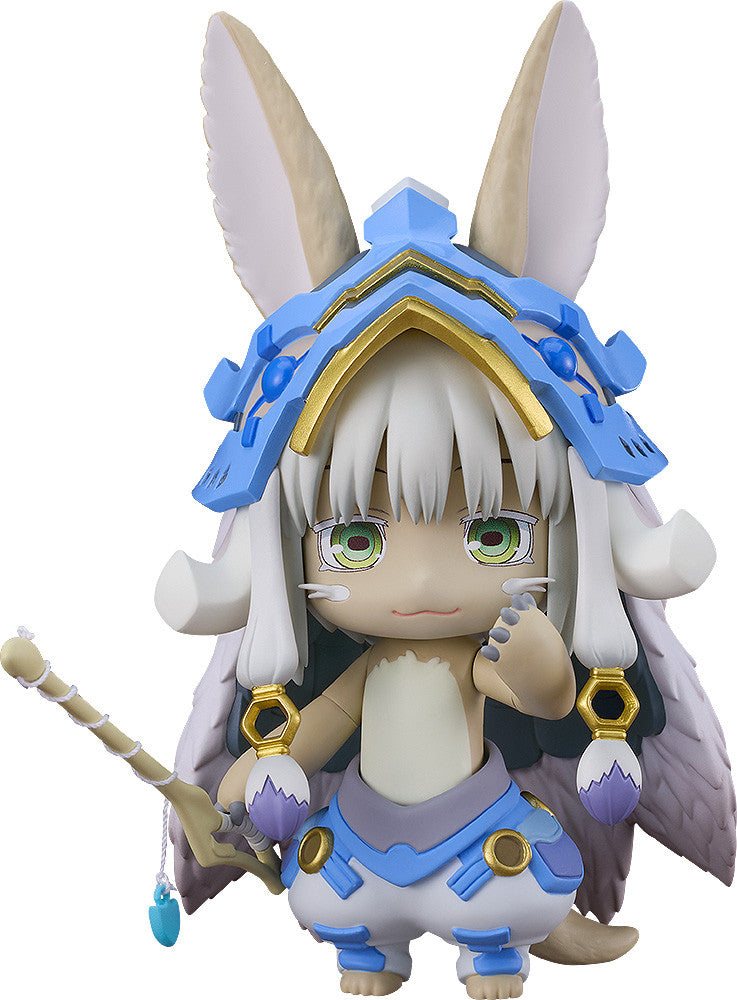 Made in Abyss The Golden City of the Scorching Sun Nanachi New Outfit Version Nendoroid figure with blue headdress and staff