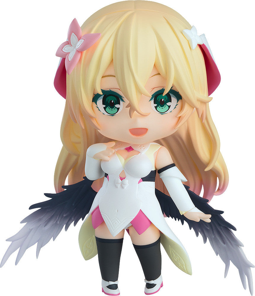Why Does Nobody Remember Me In This World Nendoroid Rinne vinyl figure with blonde hair white dress and black wings