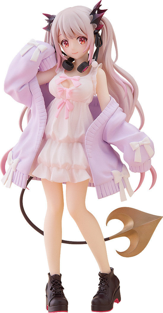 Good Smile Company Suou Patra POP UP PARADE Suou Patra figure wearing a white dress and lavender cardigan, with headphones and demon details