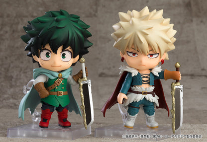 Full set contents of Nendoroid Izuku Midoriya Jikketsu Costume Version including accessories and stand