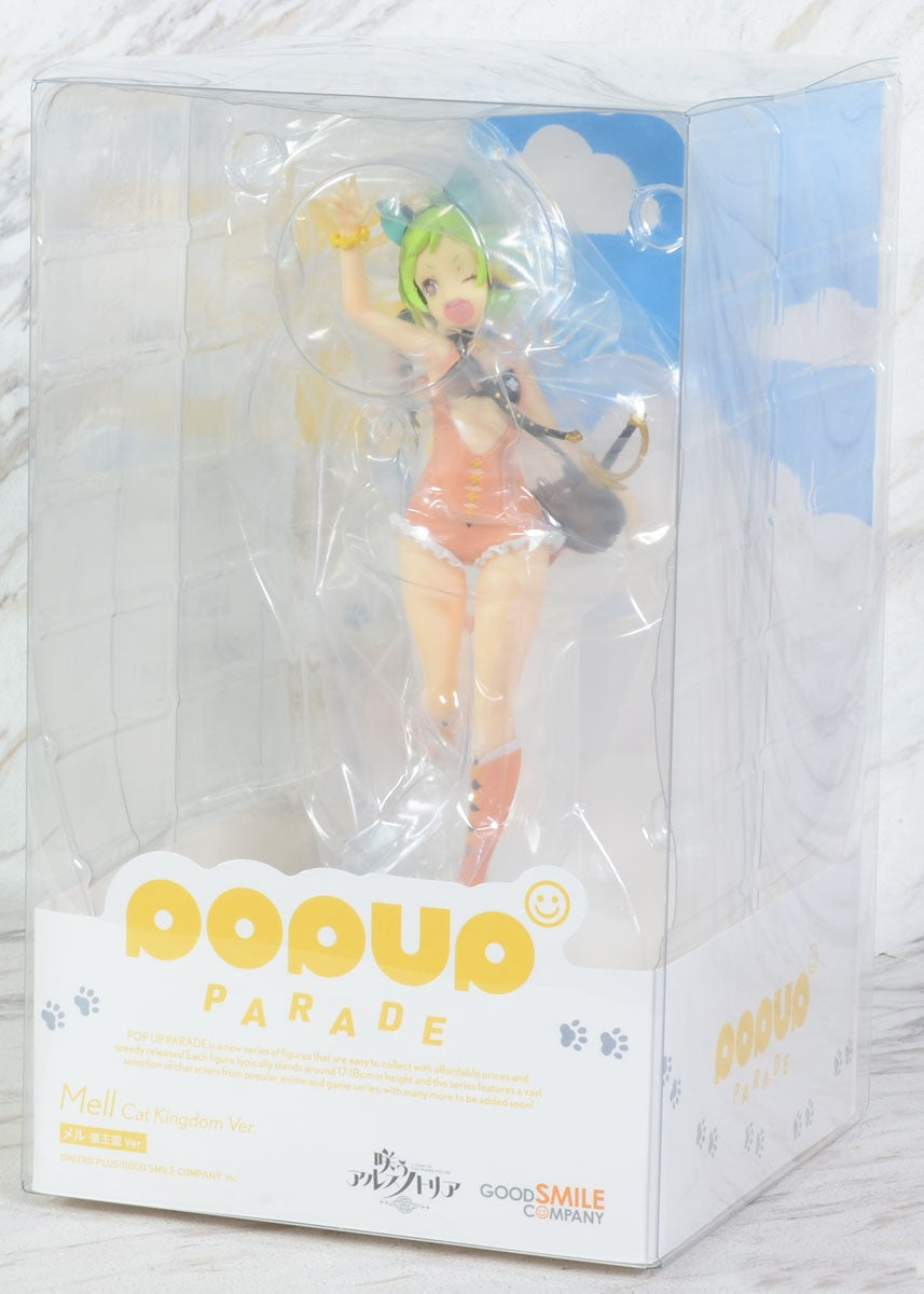 Mell Cat Kingdom Ver Pop Up Parade figure in a clear plastic box showing her in a playful pose with a cat tail accessory