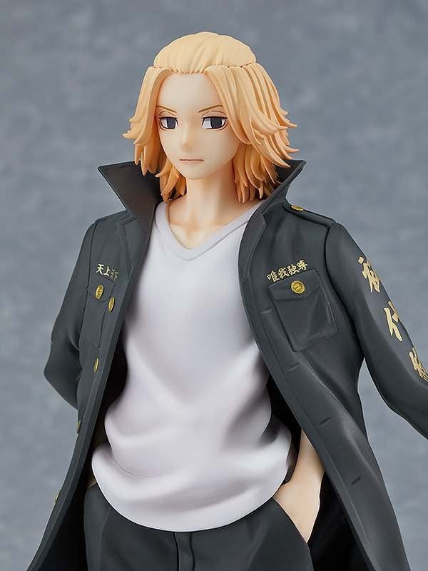 Tokyo Revengers Pop Up Parade Manjiro Sano figure in black coat and white shirt posed with hands in pockets