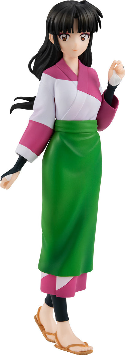 Inuyasha Pop Up Parade Sango figure in pink and white kimono with green sash and long skirt