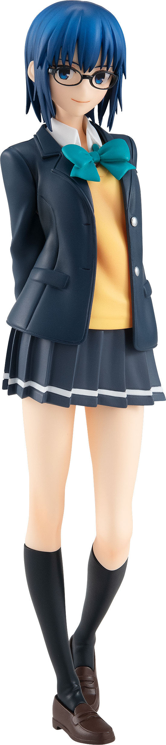 Pop Up Parade Ciel figure from Tsukihime A Piece of Blue Glass Moon wearing school uniform with blue hair and glasses