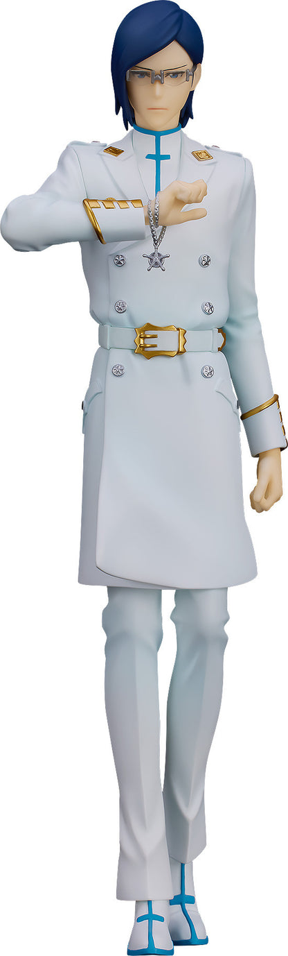 Pop Up Parade Bleach Thousand Year Blood War Uryu Ishida figure in white outfit and blue hair with glasses