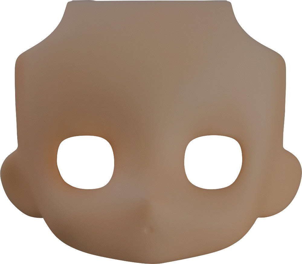 Front view of Cinnamon face plate with narrowed eyes and no makeup