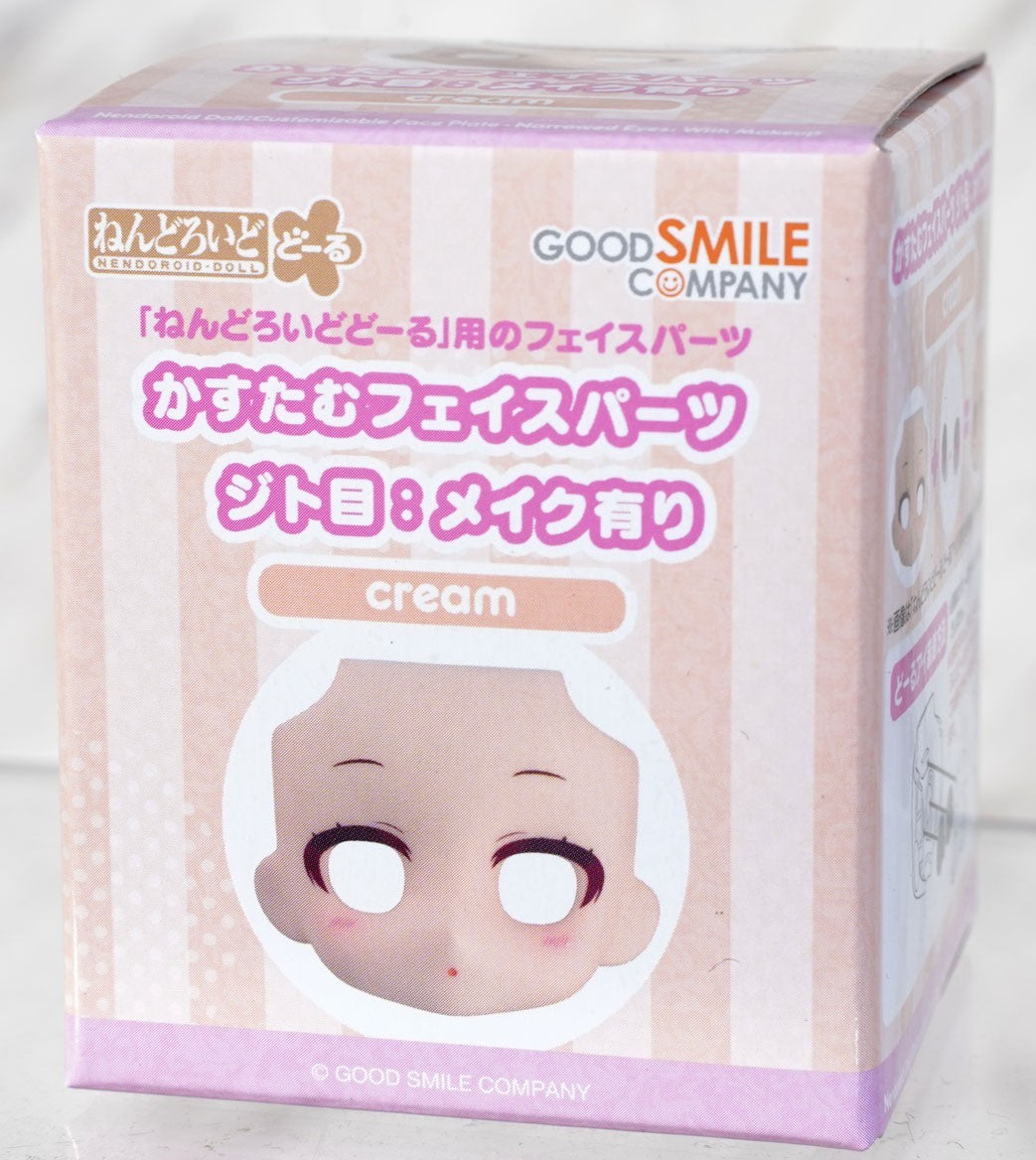 Good Smile Company Nendoroid Doll: Customizable Face Plate Narrowed Eyes with Makeup (Almond Milk) - Good Games