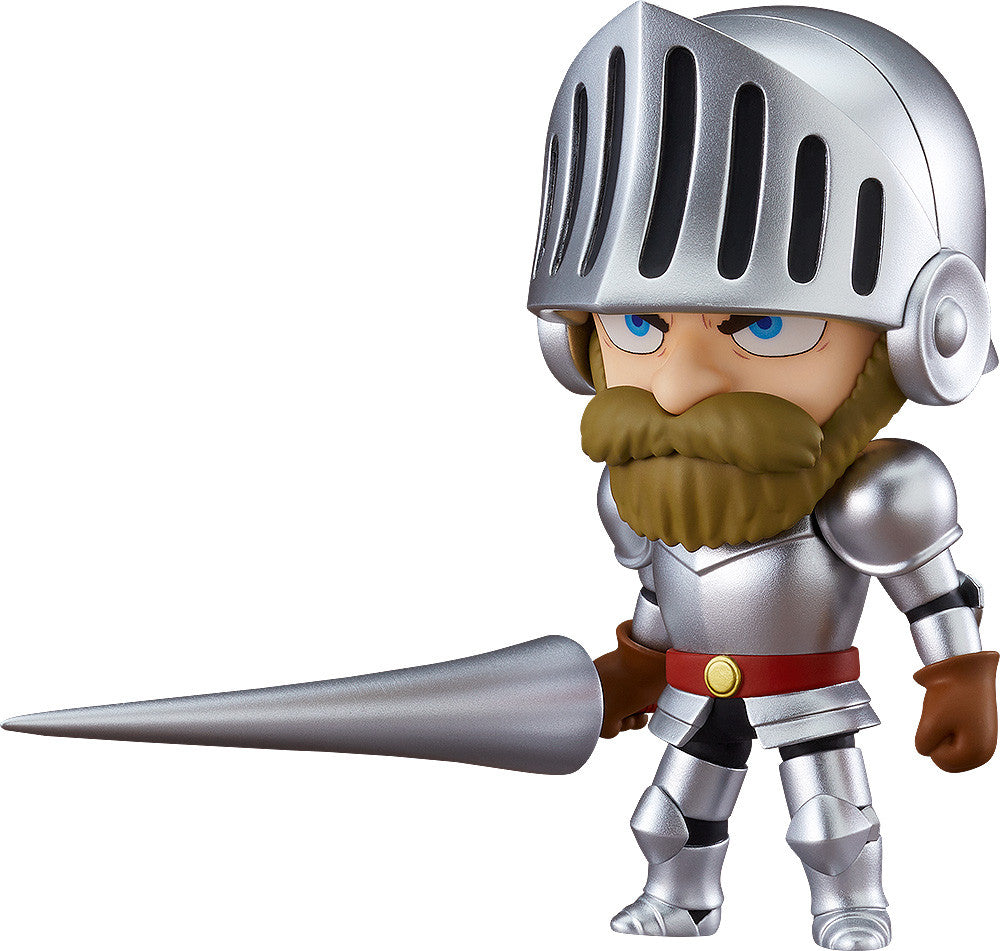 Front view of Arthur Nendoroid in knight armor holding a lance