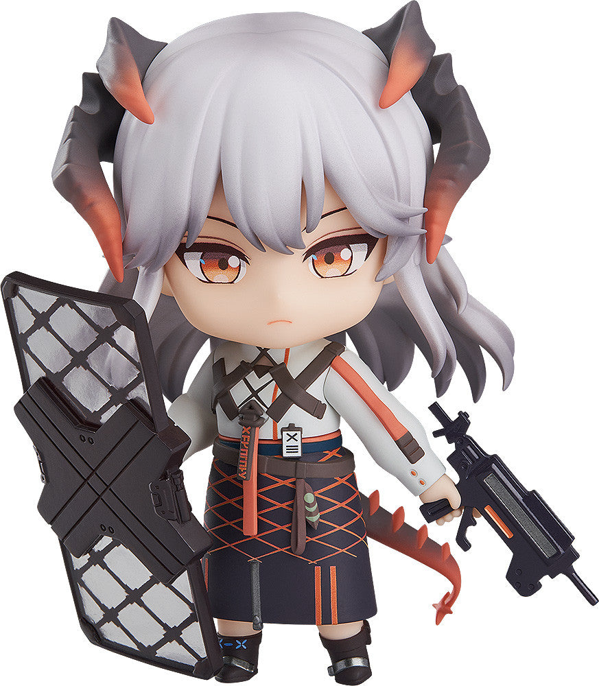 Nendoroid Saria figure from Arknights with medical gear and shield