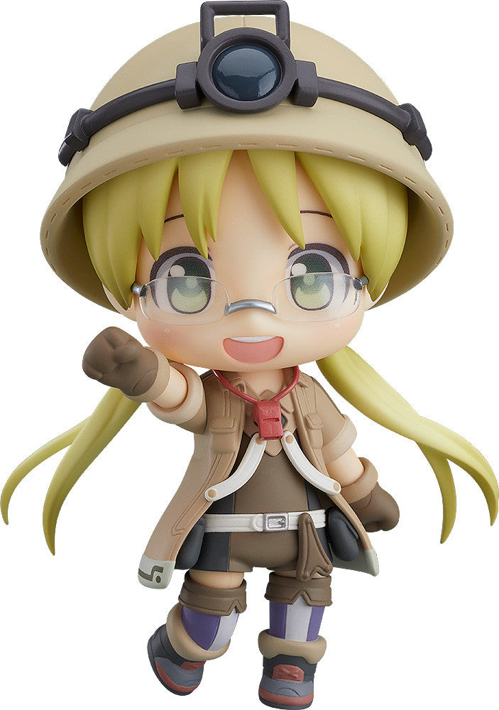 Nendoroid 114 Riko action figure wearing tan safari hat trench coat glasses and brown gloves