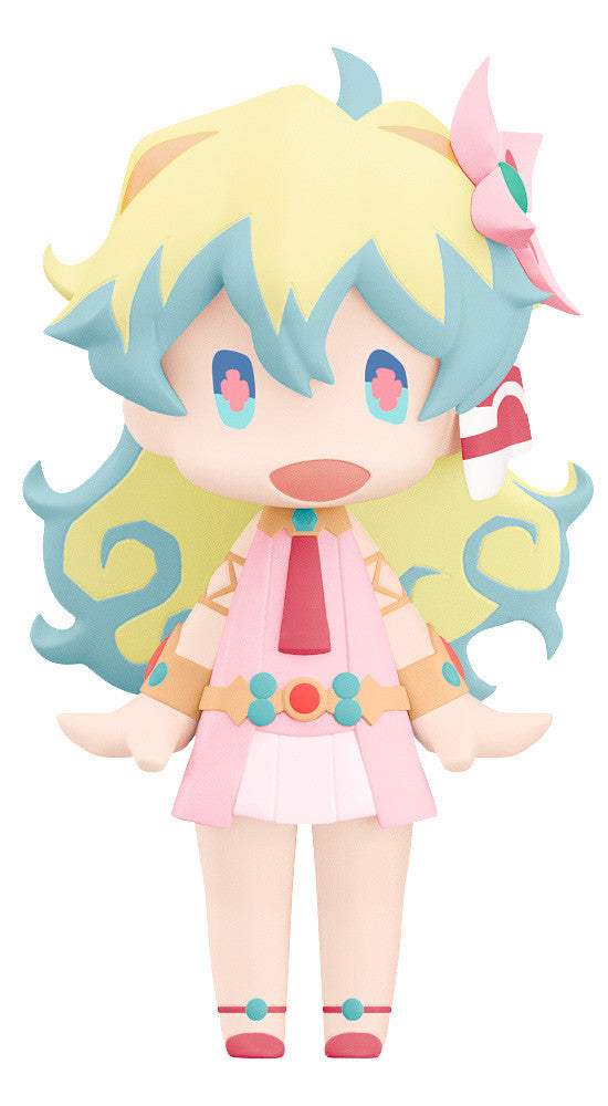 Hello Good Smile Tengen Toppa Gurren Lagann Nia figure in light pink dress with blue and yellow hair standing facing forward