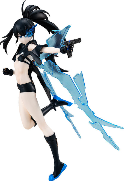 Empress figure in dynamic battle pose with glowing blue eyes and weapon