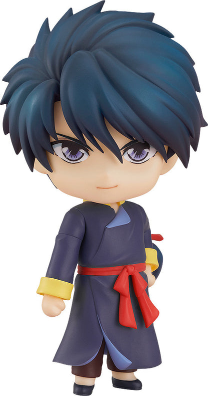 A Nendoroid figure of Tamahome from Fushigi Yuugi, featuring interchangeable face plates