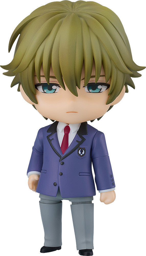 Tokimeki Memorial Girls Side Kei Hazuki Nendoroid collectible figure in purple school blazer and gray pants