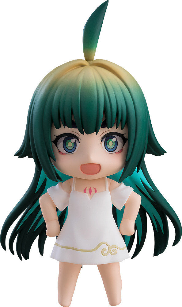 Nendoroid 138 FateExtra CCC Saber Bride figure with unique green and gold ombre hair and white dress