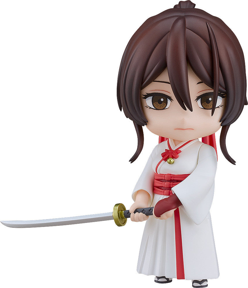Hells Paradise Jigokuraku Yamada Asaemon Sagiri Nendoroid figure holding katana in a white and red kimono