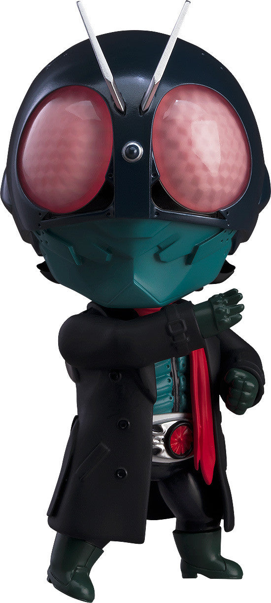 Nendoroid Kamen Rider figure in classic green suit with red scarf