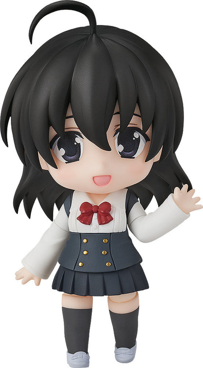 Nendoroid School Days Sekai Saionji figure in school uniform with red bow and black hair