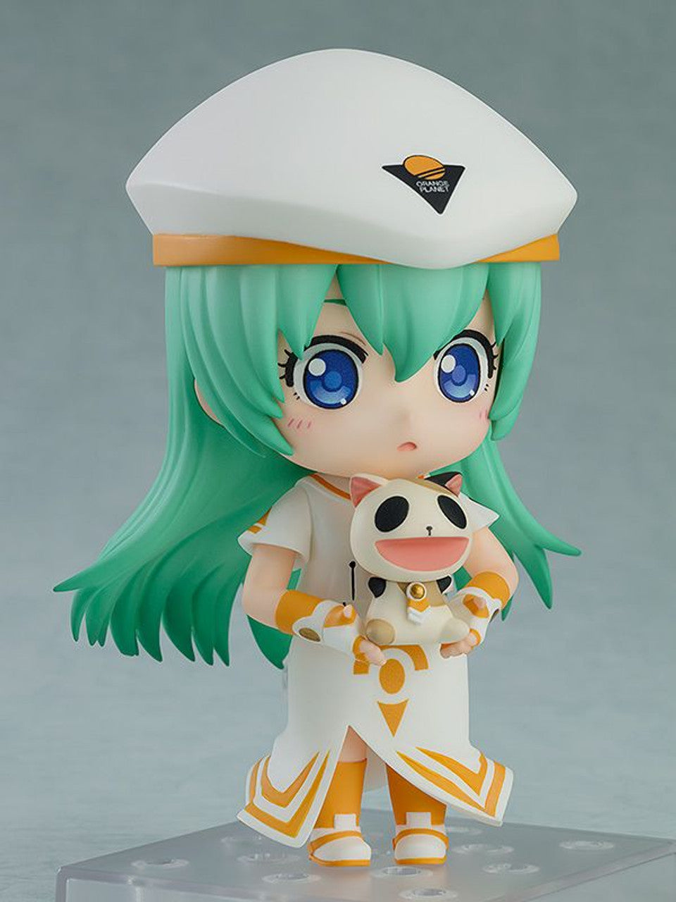 Aria Nendoroid Alice Carroll 4580590176621 5 figure in Orange Planet uniform holding a cat