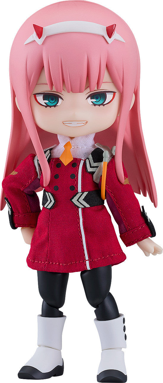 Nendoroid 167 Zero Two figure from Darling in the Franxx in red uniform and black boots