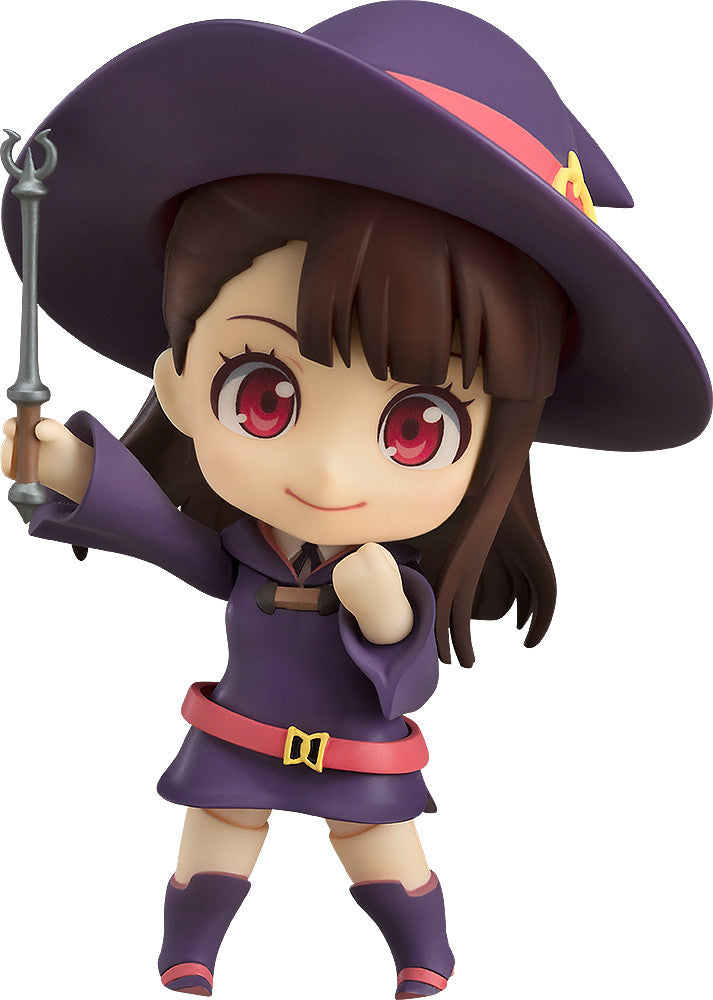 Little Witch Academia Atsuko Kagari Nendoroid figure in purple robe holding a magic wand