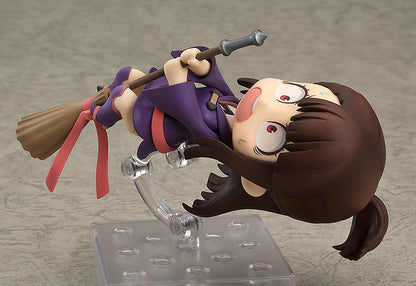 Little Witch Academia Nendoroid Akko in purple outfit flying on her broom
