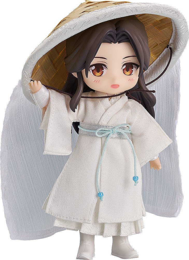 Nendoroid 184 Xie Lian doll wearing a bamboo hat and flowing white robes