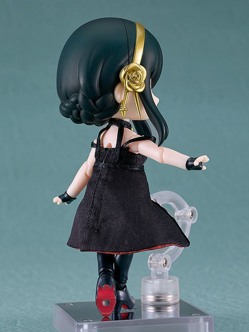 Yor Forger Thorn Princess Nendoroid Doll from Spy x Family in black dress and boots