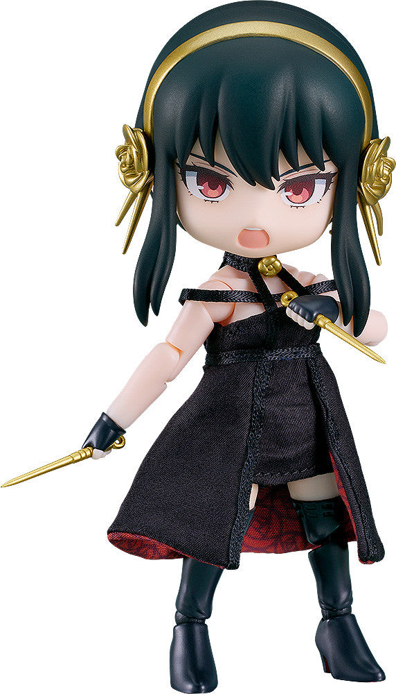 Spy x Family Yor Forger Nendoroid Doll figure in black dress holding golden needles
