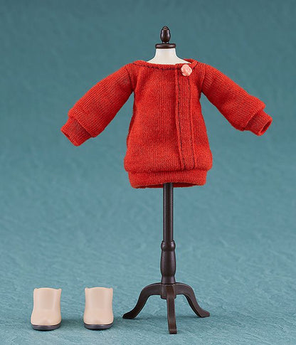 Spy x Family Nendoroid Doll Yor Forger casual red dress outfit with beige boots and mannequin display