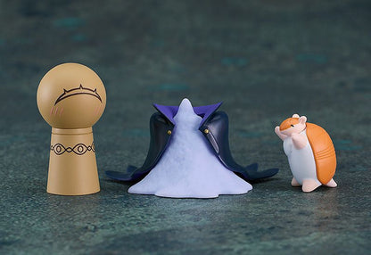 The Vampire Dies in No Time Nendoroid parts featuring Ronald's head Draluc's bat form and an armadillo figure