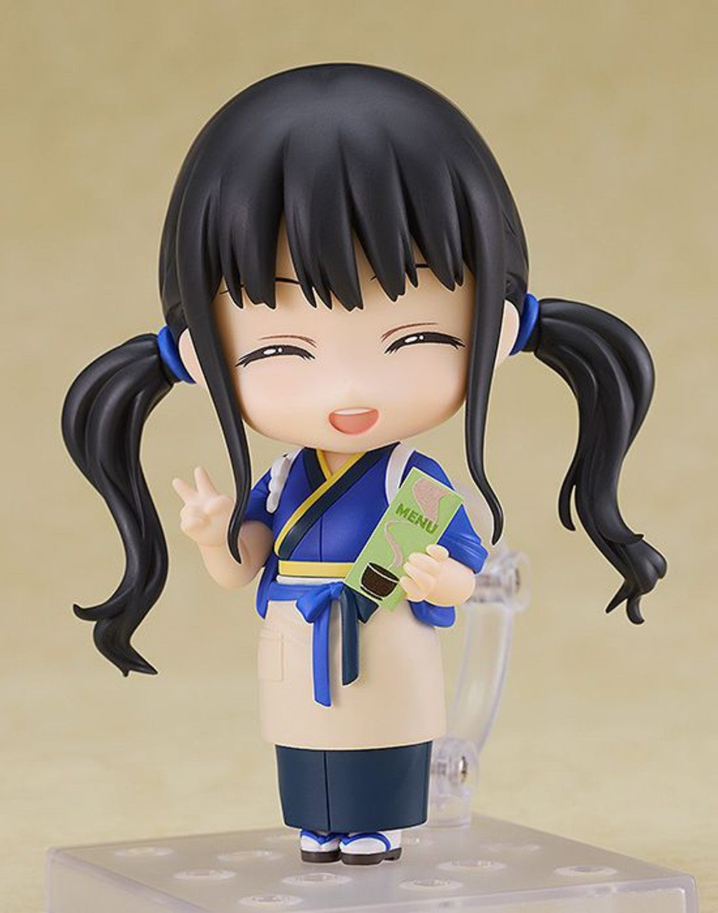 Lycoris Recoil Takina Inoue Nendoroid figure in cafe uniform holding a menu