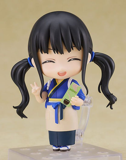 Lycoris Recoil Takina Inoue Nendoroid figure in cafe uniform holding a menu