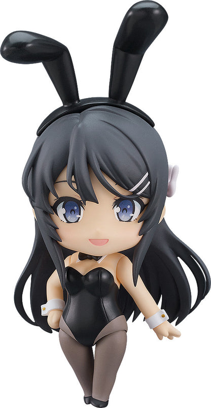 Nendoroid Mai Sakurajima in bunny girl outfit with black ears and tights, front view