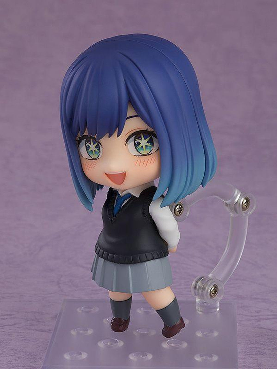 Oshi No Ko Nendoroid Akane Kurokawa crossed hand behid with glowing star eyes