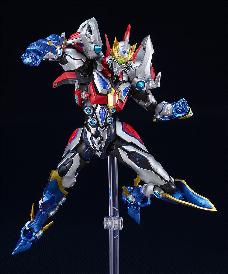 Gridman Universe Figma with effect parts attached, posed for action sequence display