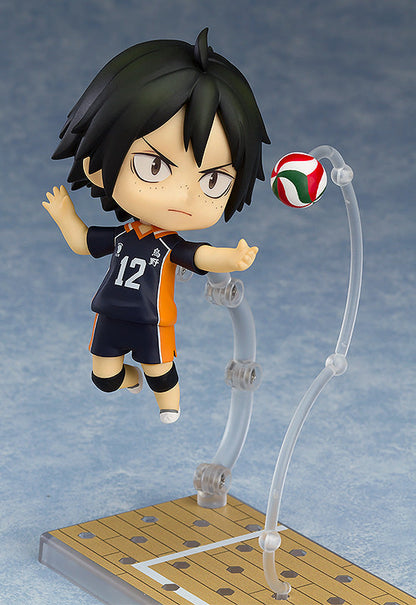 Nendoroid Tadashi Yamaguchi figure shouting with a determined face and clenched fists