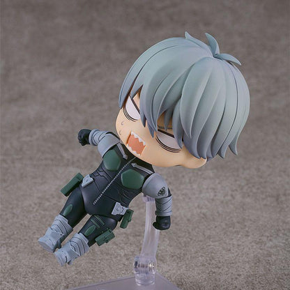Kaiju No 8 Nendoroid Reno Ichikawa figure in dynamic pose with panicked expression