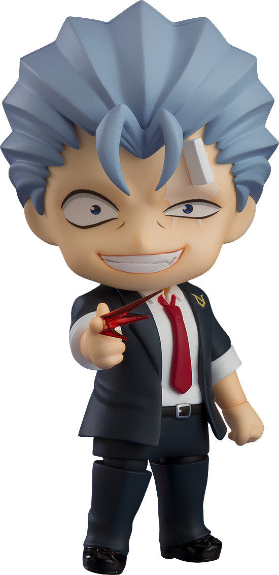 Nendoroid Andy posed with one hand in his pocket and a smirk, wearing a white coat and headband