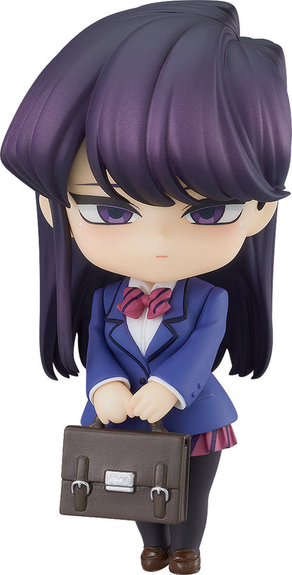 Shoko Komi Nendoroid figure with neutral expression and school uniform