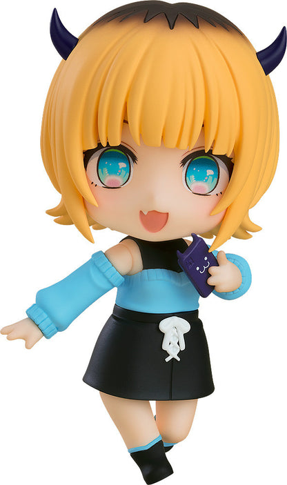 Nendoroid MEMcho figure front view with accessories and smiling expression
