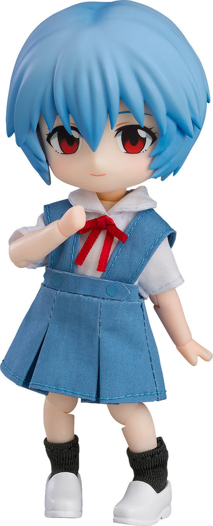 Nendoroid doll of Rei Ayanami in her school uniform from Neon Genesis Evangelion