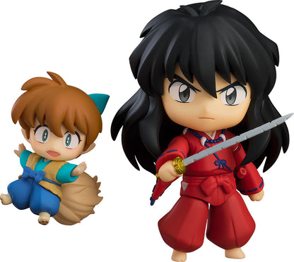 Nendoroid Inuyasha New Moon Version and Shippo figure with serious expression