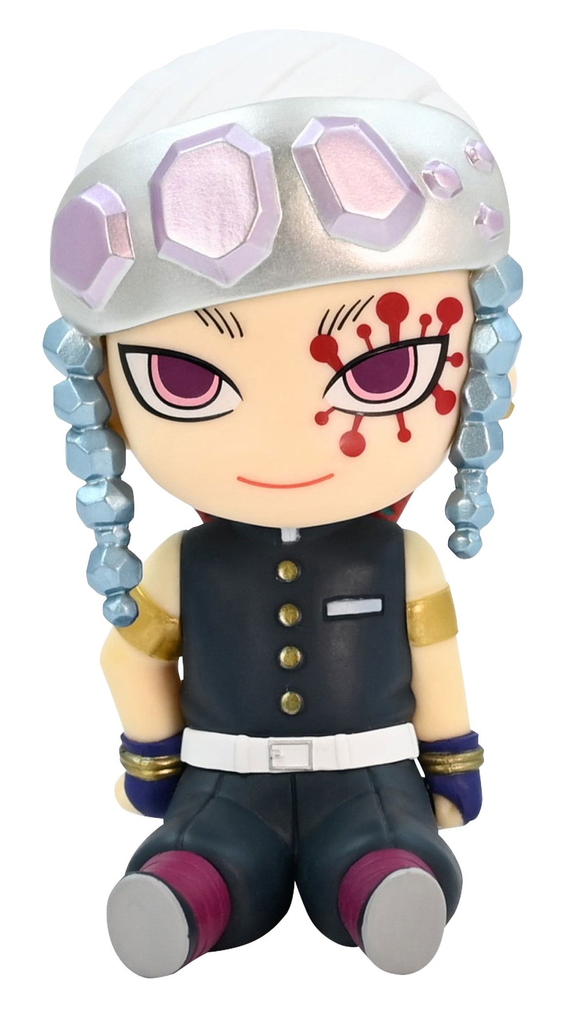 Kimetsu No Yaiba Uzui Tengen Potetto figure with blue hair and silver headband