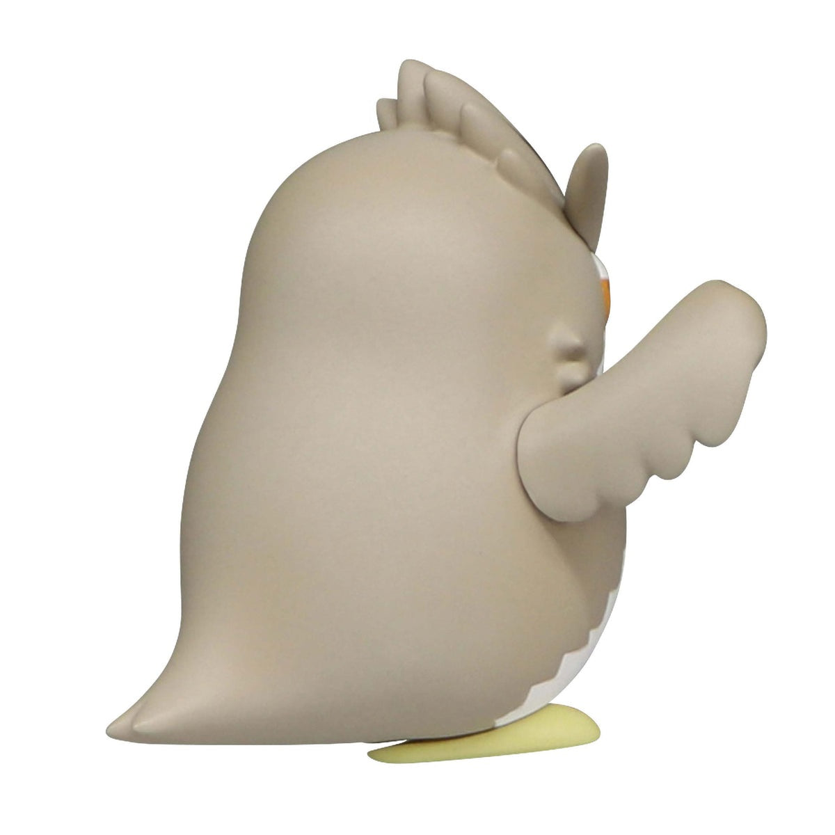 The Haikyu Bokuto owl petit figure is depicted in a profile view showing its rounded beige body and stylized feathered wing detail