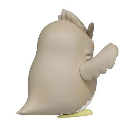 The Haikyu Bokuto owl petit figure is depicted in a profile view showing its rounded beige body and stylized feathered wing detail